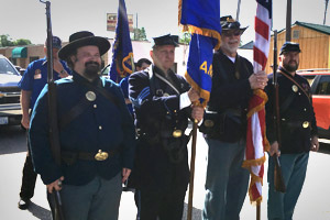 Camp 56 prepares to march in the 2018 Litchfield Memorial Day parade.